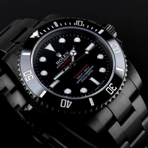 rolex pro hunter submariner pvd black bezel|Rolex Submariner black case.